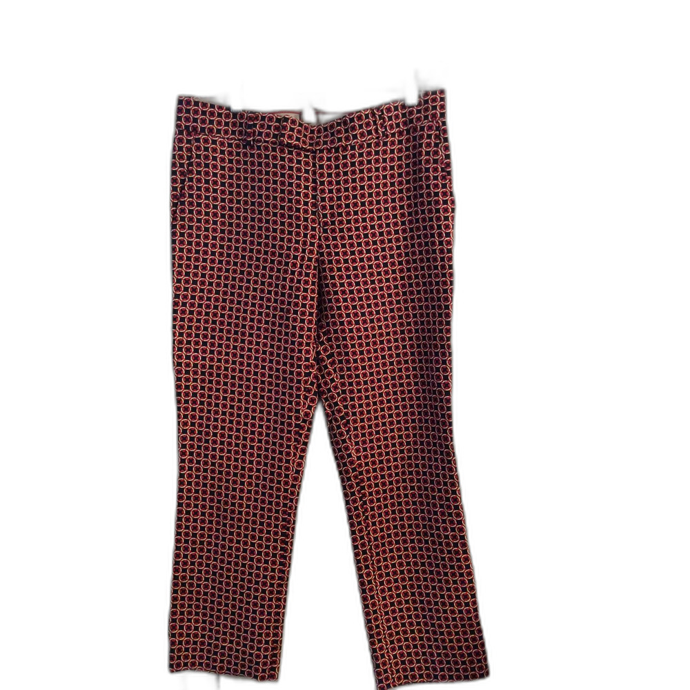 Banana Republic Size 6 Womens print Trousers Cropped Red, White, Blue